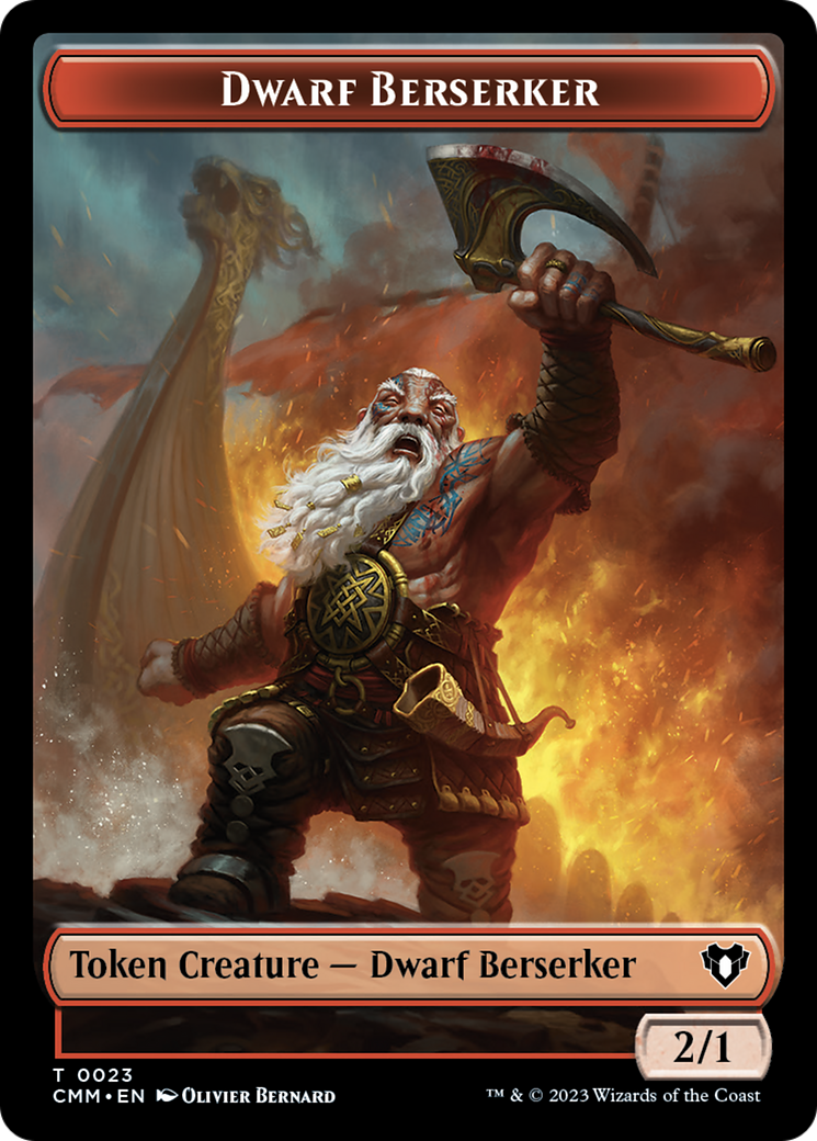 Dwarf Berserker Token [Commander Masters Tokens] | Deep Dive Games St. Marys