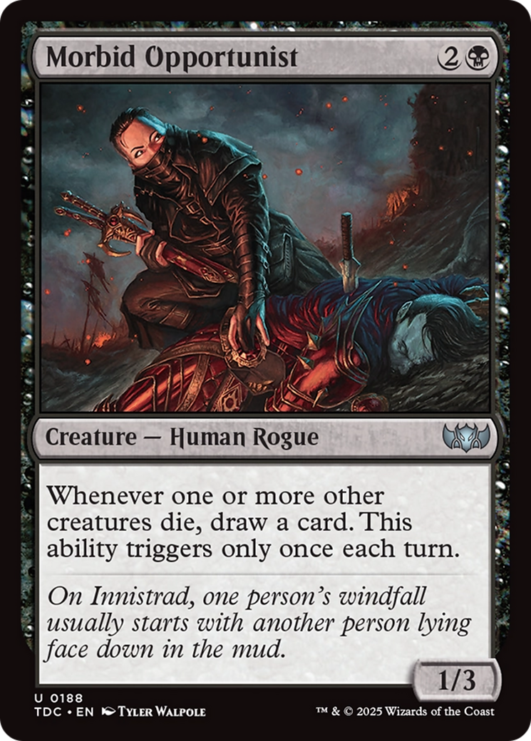 Morbid Opportunist [Tarkir: Dragonstorm Commander] | Deep Dive Games St. Marys