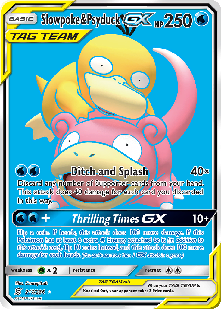 Slowpoke & Psyduck GX (217/236) [Sun & Moon: Unified Minds] | Deep Dive Games St. Marys