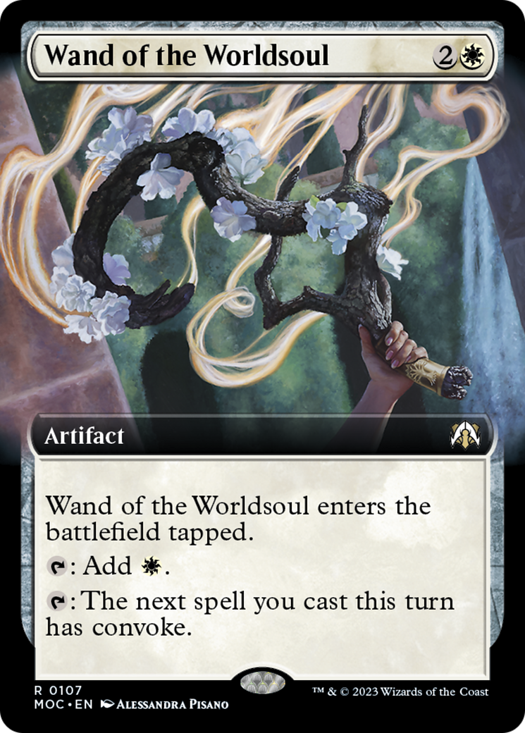 Wand of the Worldsoul (Extended Art) [March of the Machine Commander] | Deep Dive Games St. Marys