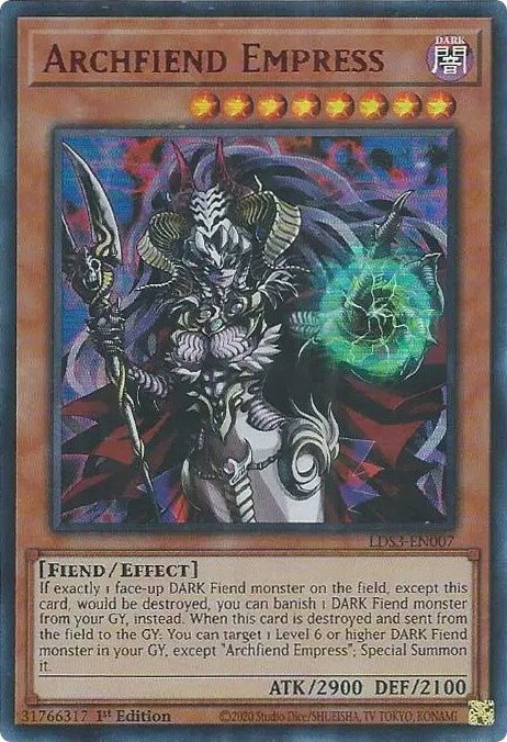 Archfiend Empress (Red) [LDS3-EN007] Ultra Rare | Deep Dive Games St. Marys