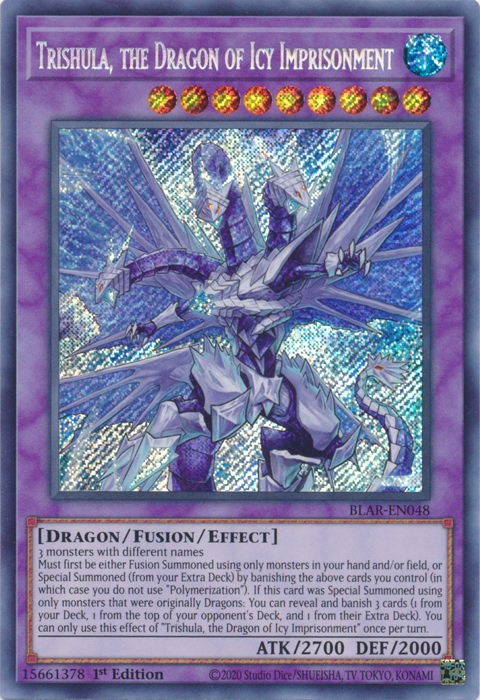 Trishula, the Dragon of Icy Imprisonment [BLAR-EN048] Secret Rare | Deep Dive Games St. Marys