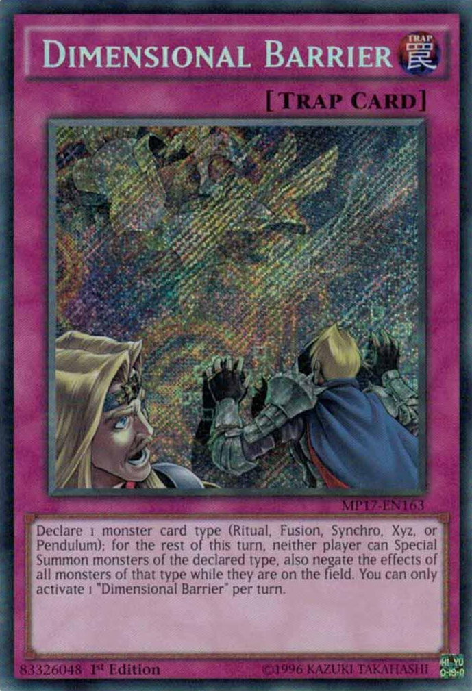 Dimensional Barrier [MP17-EN163] Secret Rare | Deep Dive Games St. Marys