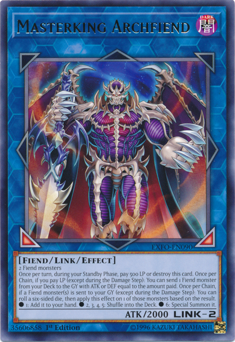 Masterking Archfiend [EXFO-EN090] Rare | Deep Dive Games St. Marys