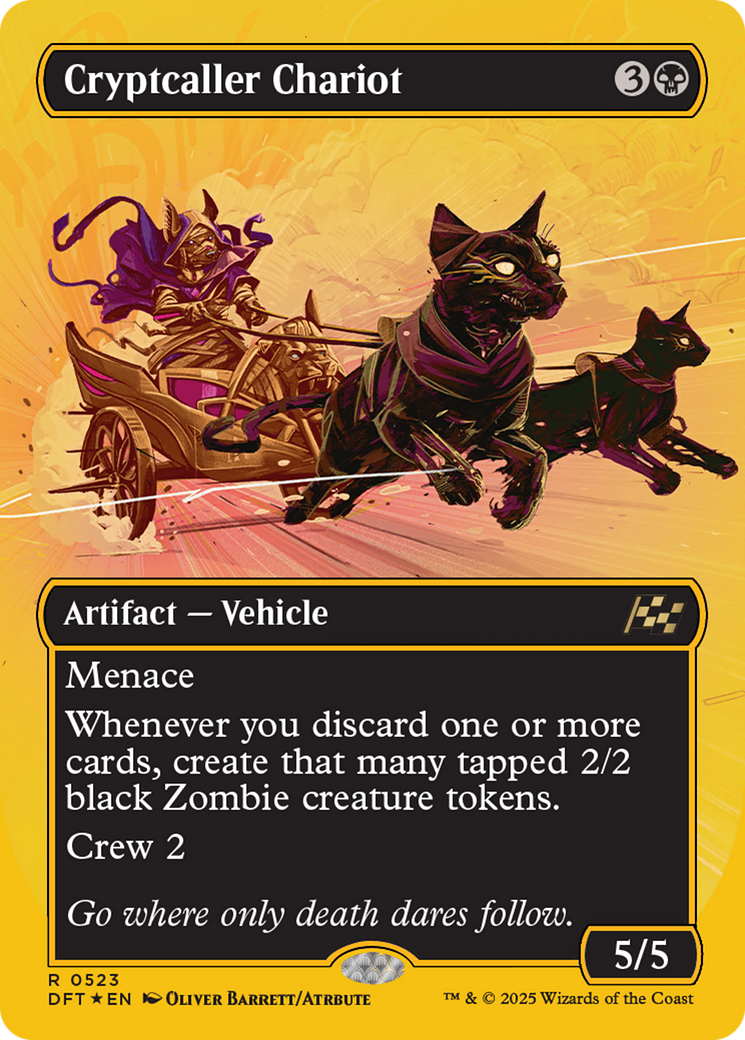 Cryptcaller Chariot (Borderless) (First-Place Foil) [Aetherdrift] | Deep Dive Games St. Marys