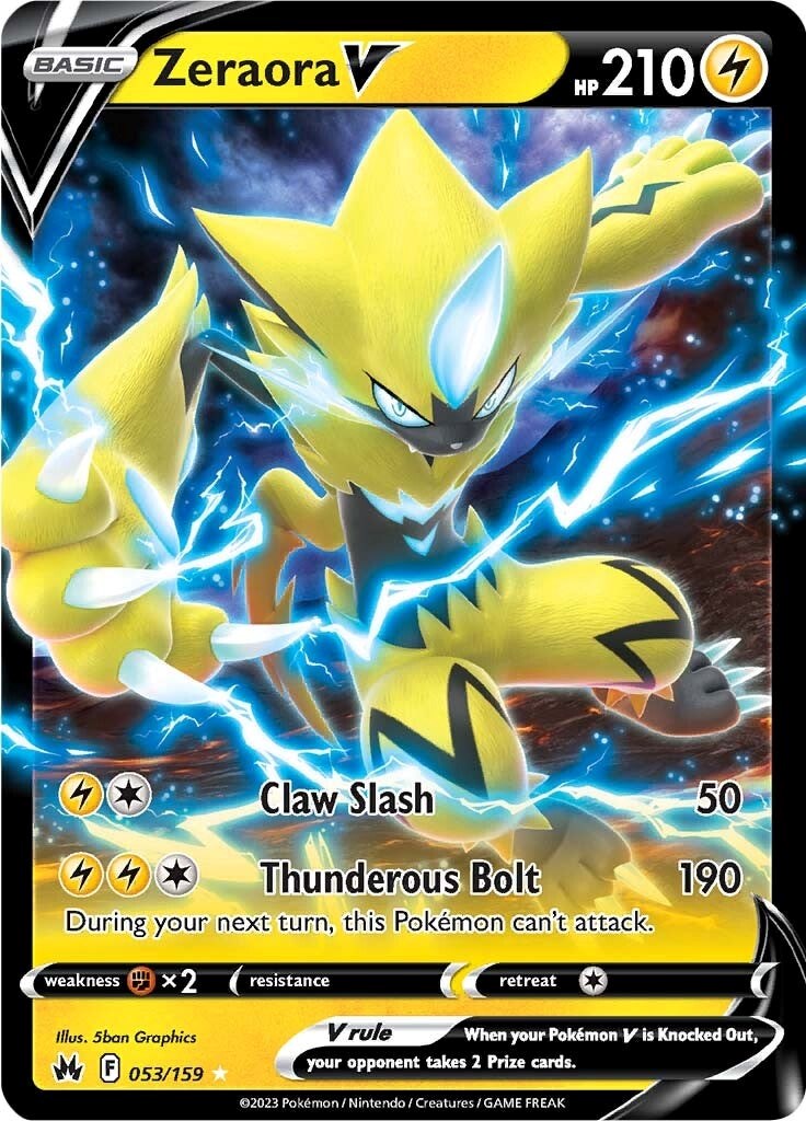 Zeraora V (053/159) [Sword & Shield: Crown Zenith] | Deep Dive Games St. Marys