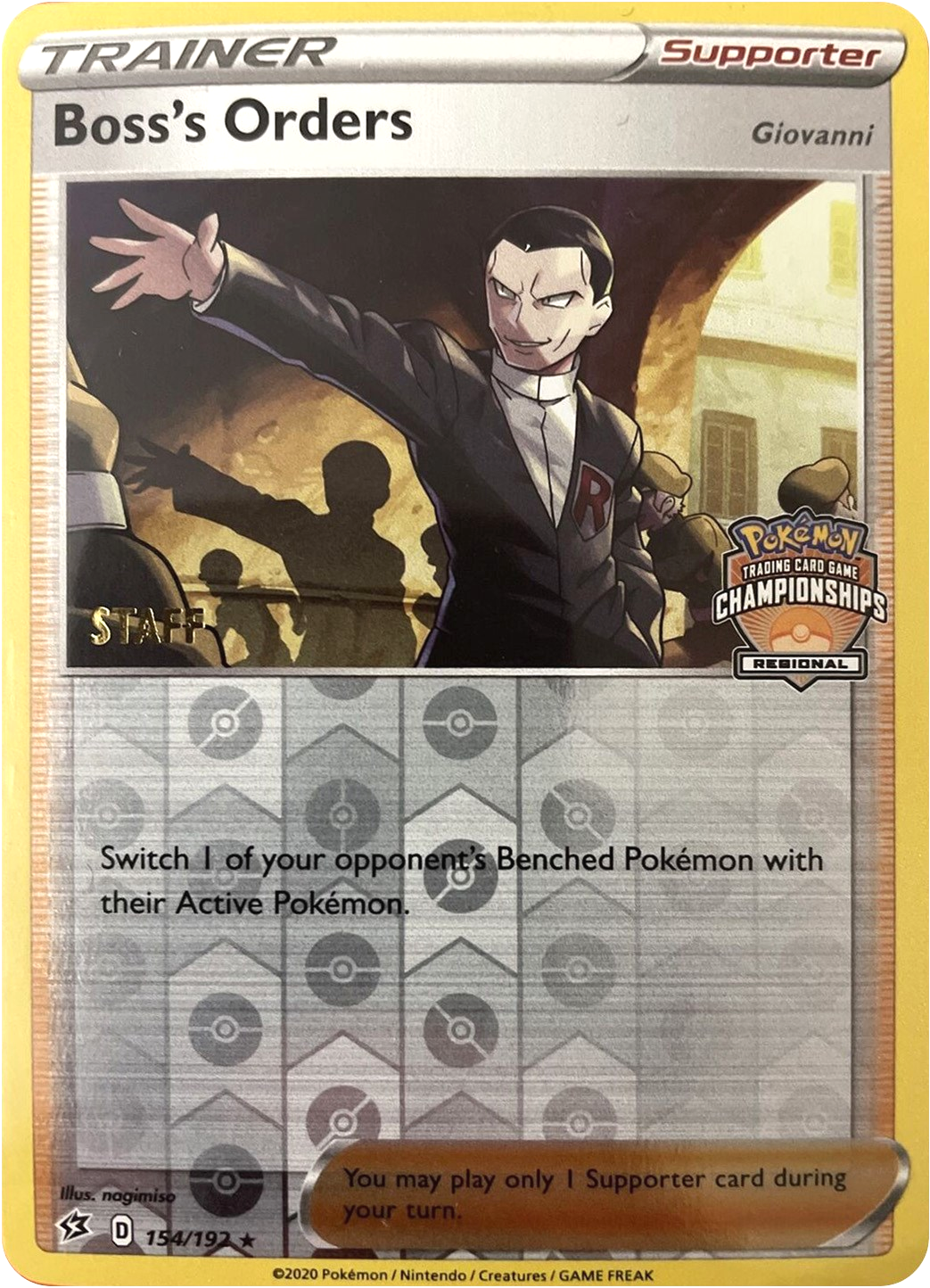 Boss's Orders (154/192) (Staff Regional Championships) [League & Championship Cards] | Deep Dive Games St. Marys