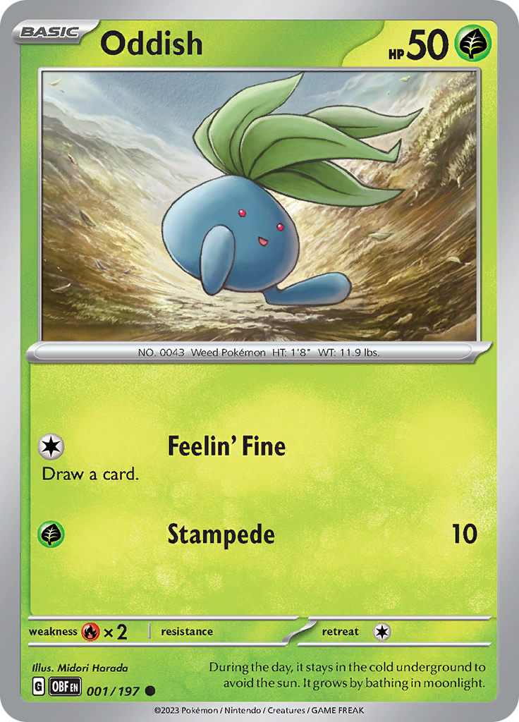 Oddish (001/197) [Scarlet & Violet: Obsidian Flames] | Deep Dive Games St. Marys