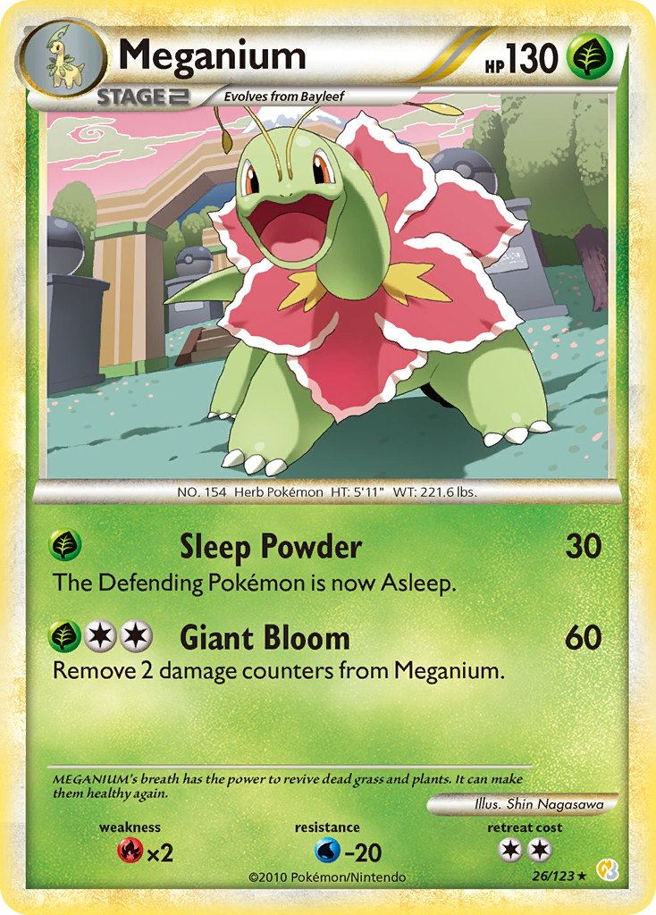 Meganium (26/123) [HeartGold & SoulSilver: Base Set] | Deep Dive Games St. Marys