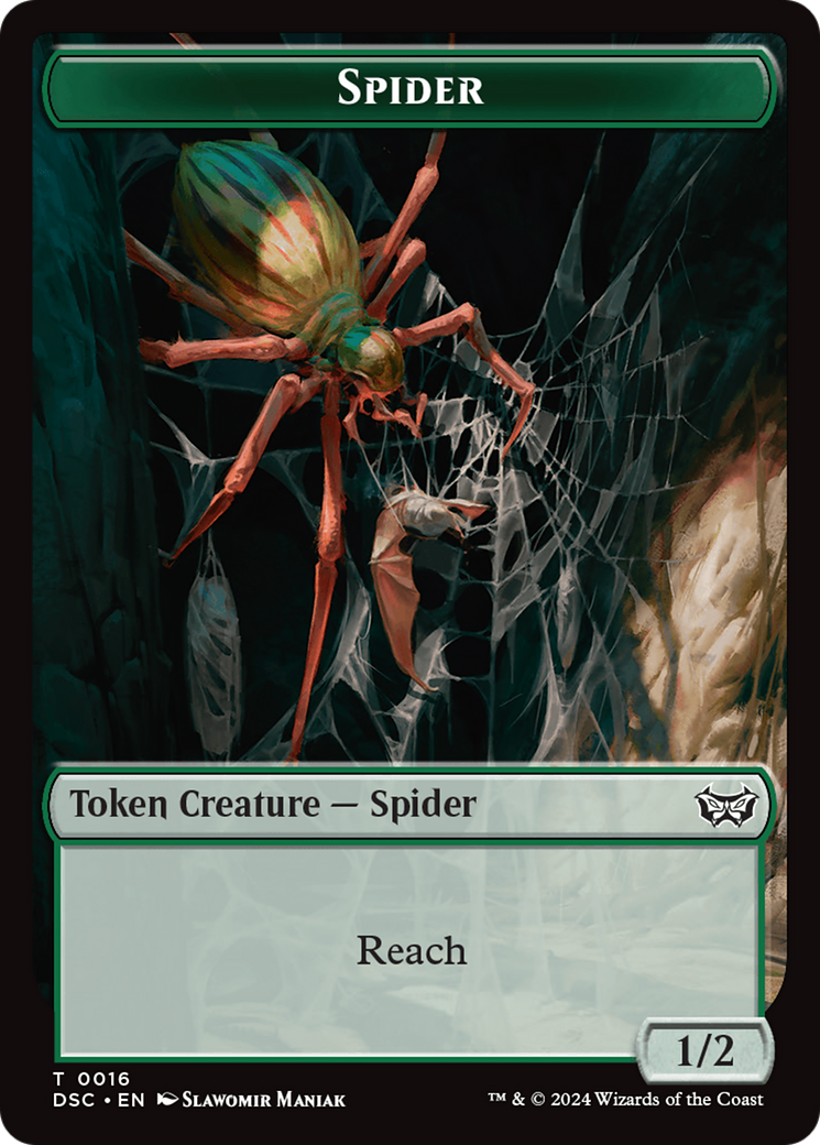 Treefolk // Spider Double-Sided Token [Duskmourn: House of Horror Commander Tokens] | Deep Dive Games St. Marys