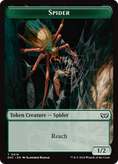 Insect (0012) // Spider Double-Sided Token [Duskmourn: House of Horror Commander Tokens] | Deep Dive Games St. Marys