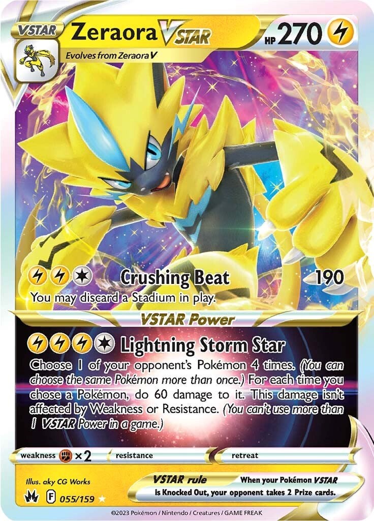 Zeraora VSTAR (055/159) [Sword & Shield: Crown Zenith] | Deep Dive Games St. Marys