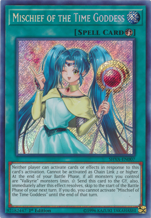 Mischief of the Time Goddess [SHVA-EN007] Secret Rare | Deep Dive Games St. Marys