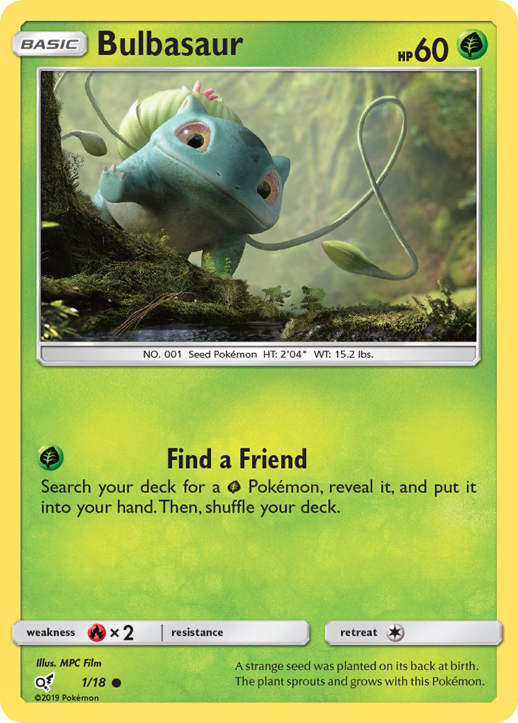 Bulbasaur (1/18) [Sun & Moon: Detective Pikachu] | Deep Dive Games St. Marys