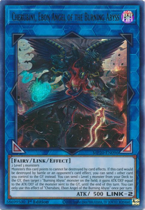 Cherubini, Ebon Angel of the Burning Abyss [MP20-EN096] Ultra Rare | Deep Dive Games St. Marys