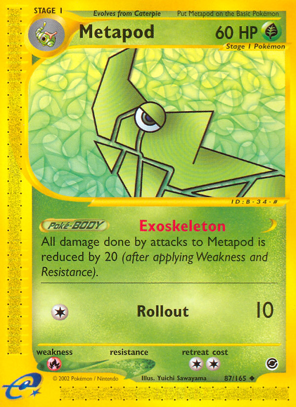 Metapod (87/165) [Expedition: Base Set] | Deep Dive Games St. Marys