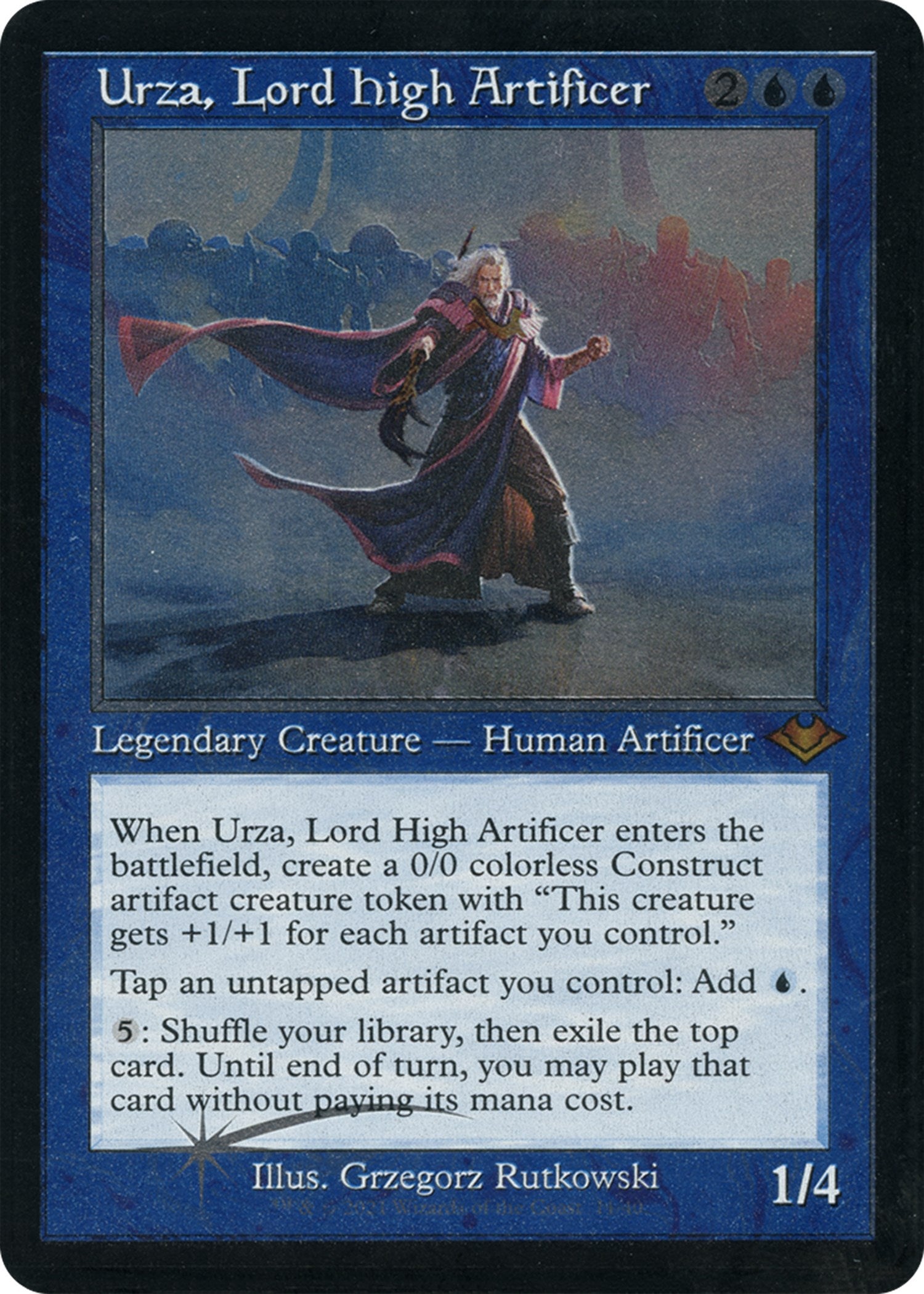 Urza, Lord High Artificer (Retro Foil Etched) [Modern Horizons] | Deep Dive Games St. Marys