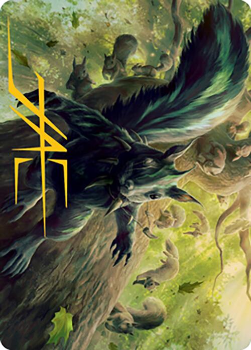 Chatterfang, Squirrel General Art Card (68) (Gold-Stamped Signature) [Modern Horizons 2 Art Series] | Deep Dive Games St. Marys