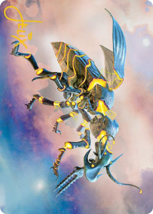 Zabaz, the Glimmerwasp Art Card (Gold-Stamped Signature) [Modern Horizons 2 Art Series] | Deep Dive Games St. Marys