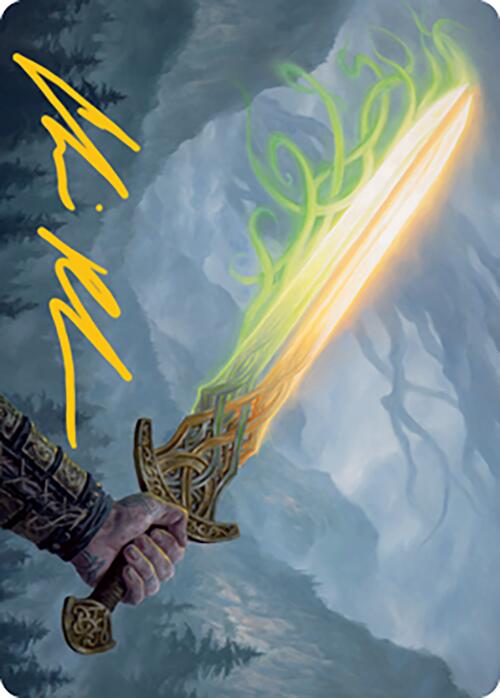 Sword of Hearth and Home Art Card (Gold-Stamped Signature) [Modern Horizons 2 Art Series] | Deep Dive Games St. Marys