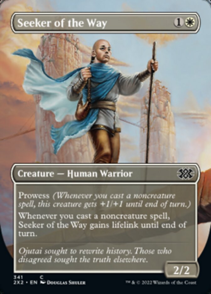 Seeker of the Way (Borderless Alternate Art) [Double Masters 2022] | Deep Dive Games St. Marys