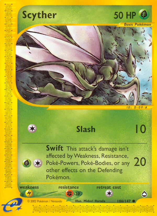 Scyther (106/147) [Aquapolis] | Deep Dive Games St. Marys