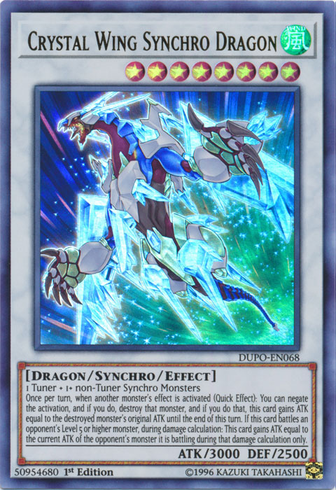 Crystal Wing Synchro Dragon [DUPO-EN068] Ultra Rare | Deep Dive Games St. Marys