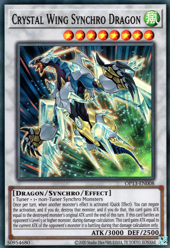 Crystal Wing Synchro Dragon [OP13-EN008] Super Rare | Deep Dive Games St. Marys