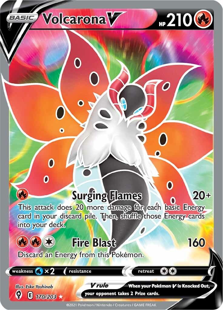 Volcarona V (170/203) [Sword & Shield: Evolving Skies] | Deep Dive Games St. Marys