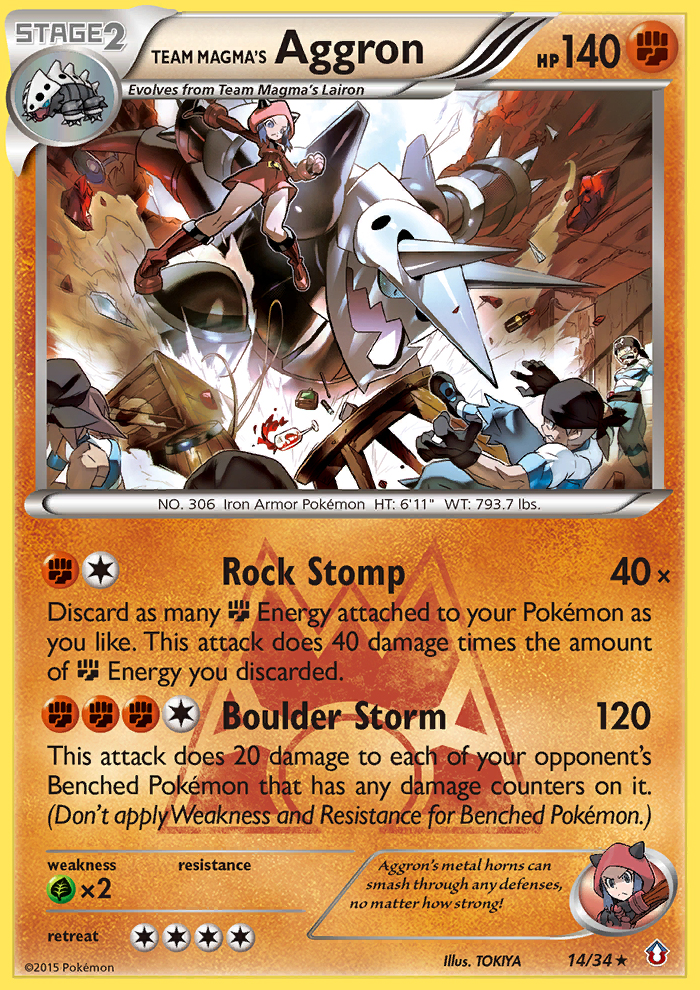 Team Magma's Aggron (14/34) [XY: Double Crisis] | Deep Dive Games St. Marys