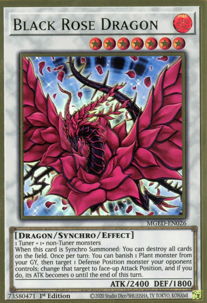 Black Rose Dragon [MGED-EN026] Gold Rare | Deep Dive Games St. Marys