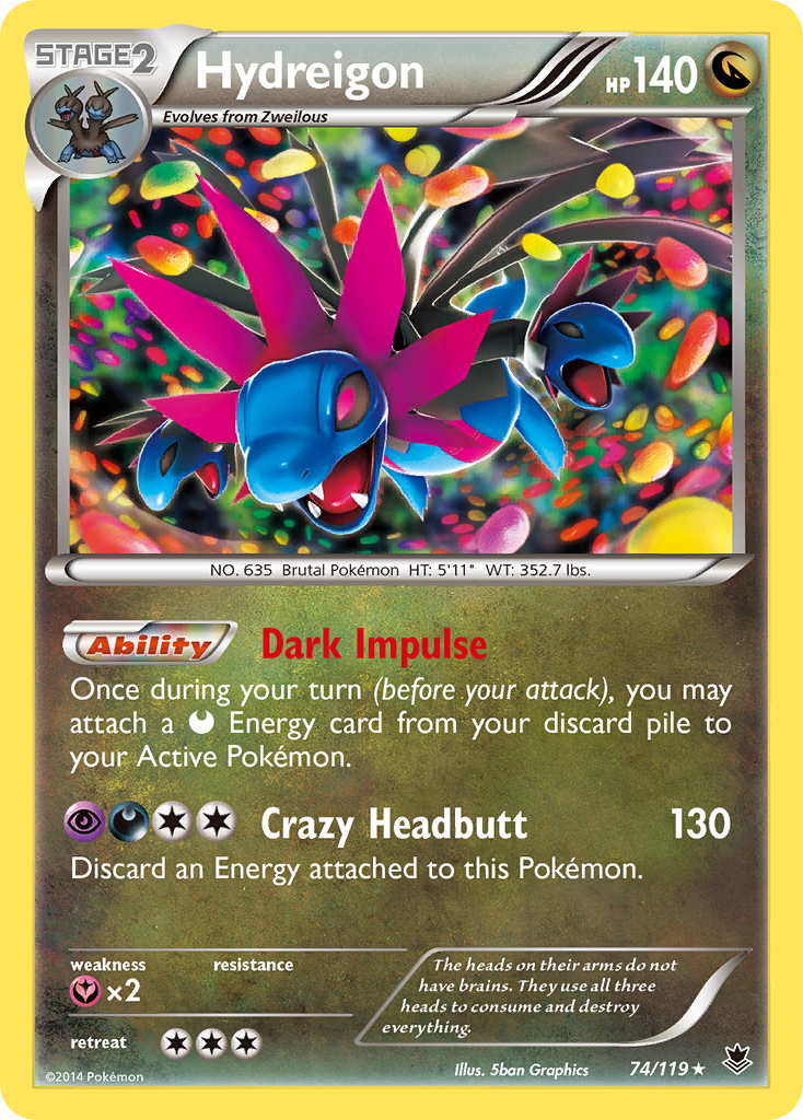 Hydreigon (74/119) [XY: Phantom Forces] | Deep Dive Games St. Marys