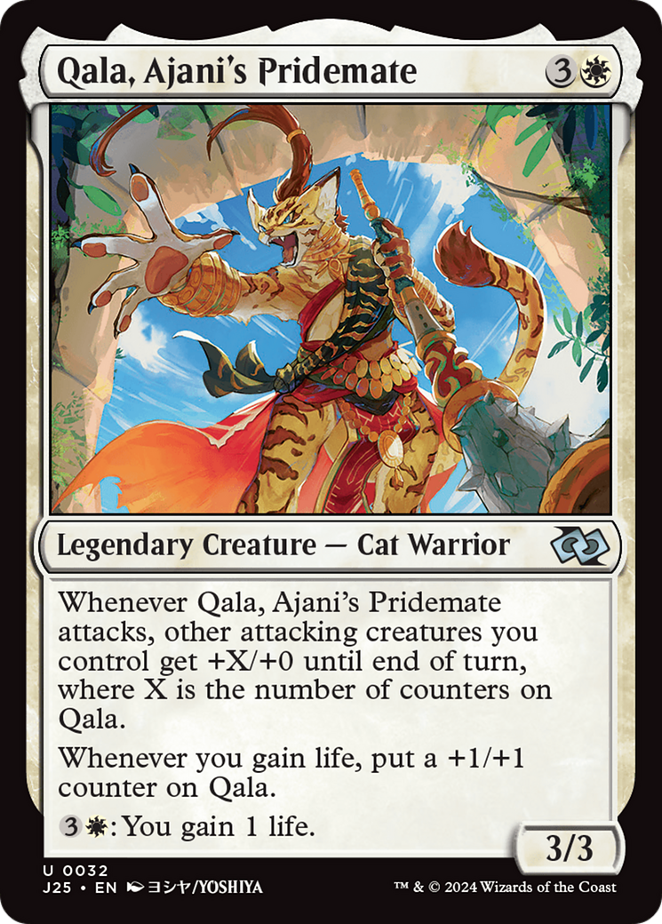 Qala, Ajani's Pridemate (Anime) [Foundations Jumpstart] | Deep Dive Games St. Marys