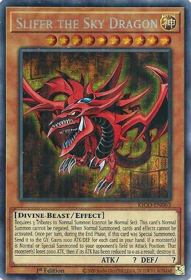 Slifer the Sky Dragon [KICO-EN063] Secret Pharaoh's Rare | Deep Dive Games St. Marys