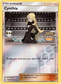 Cynthia (119/156) (Staff Regional Championship Promo) [Sun & Moon: Ultra Prism] | Deep Dive Games St. Marys