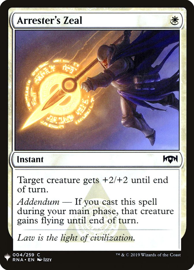 Arrester's Zeal [Mystery Booster] | Deep Dive Games St. Marys