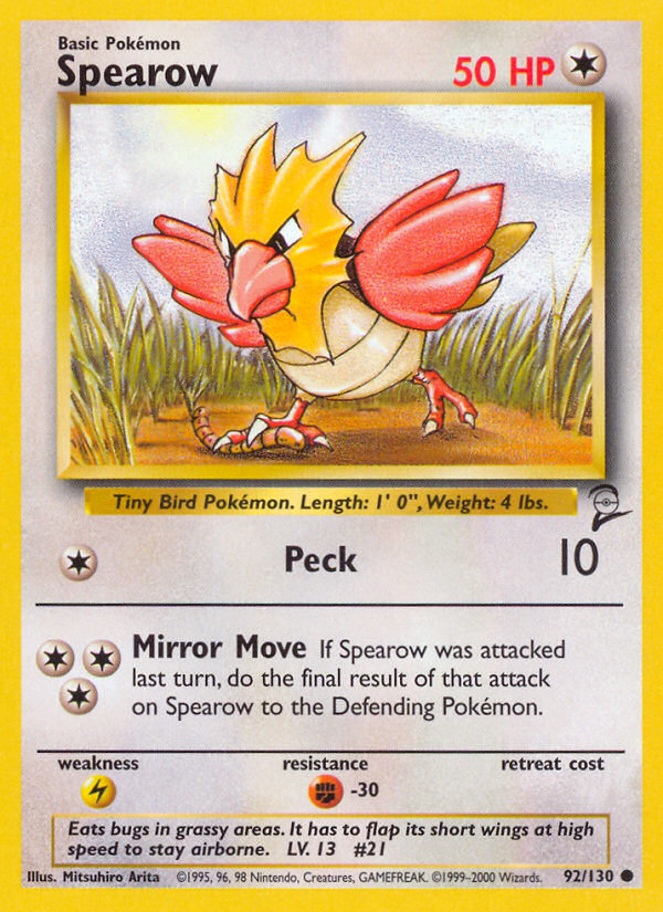 Spearow (92/130) [Base Set 2] | Deep Dive Games St. Marys