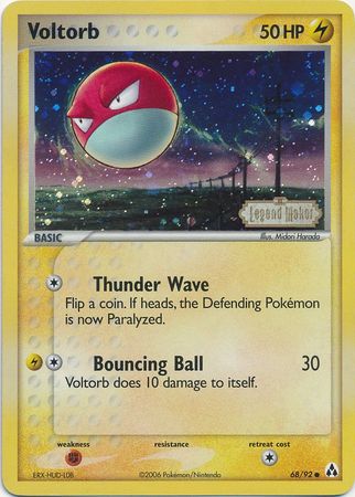 Voltorb (68/92) (Stamped) [EX: Legend Maker] | Deep Dive Games St. Marys