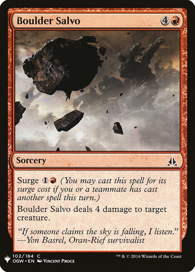 Boulder Salvo [Mystery Booster] | Deep Dive Games St. Marys