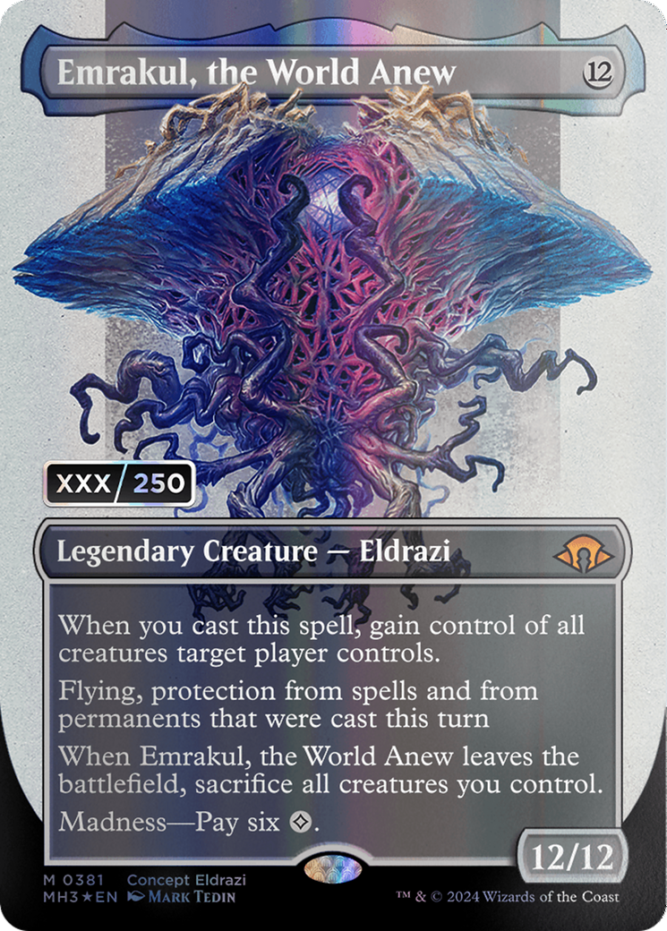 Emrakul, the World Anew (Borderless) (Serial Numbered) [Modern Horizons 3] | Deep Dive Games St. Marys