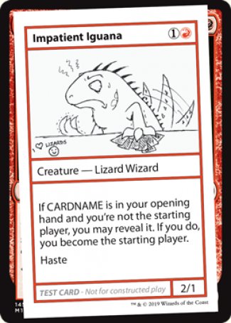 Impatient Iguana (2021 Edition) [Mystery Booster Playtest Cards] | Deep Dive Games St. Marys