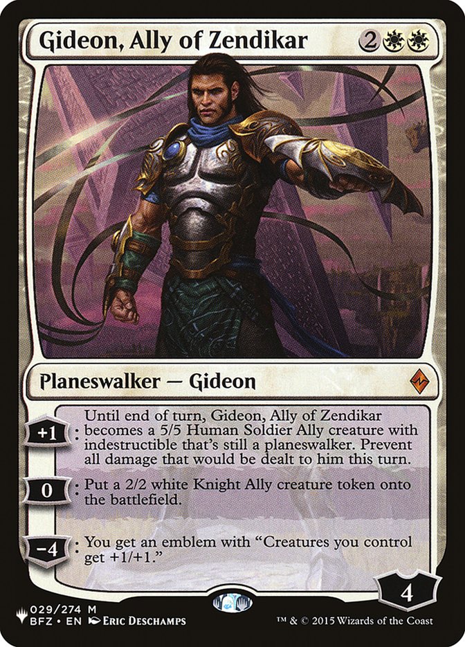 Gideon, Ally of Zendikar [The List] | Deep Dive Games St. Marys