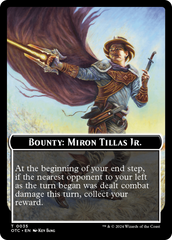 Bounty: Miron Tillas Jr. // Bounty Rules Double-Sided Token [Outlaws of Thunder Junction Commander Tokens] | Deep Dive Games St. Marys