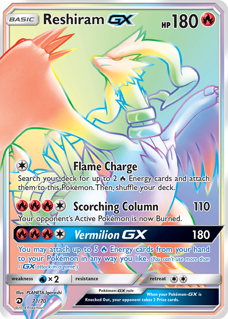 Reshiram GX (71/70) [Sun & Moon: Dragon Majesty] | Deep Dive Games St. Marys