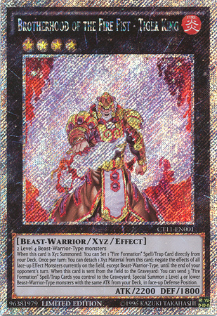 Brotherhood of the Fire Fist - Tiger King [CT11-EN001] Secret Rare | Deep Dive Games St. Marys