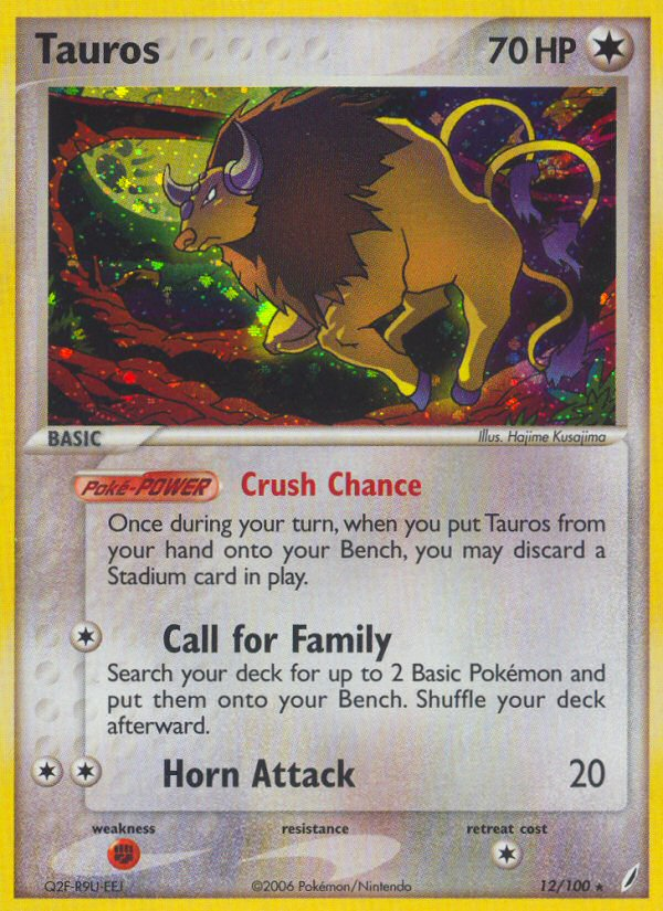 Tauros (12/100) [EX: Crystal Guardians] | Deep Dive Games St. Marys