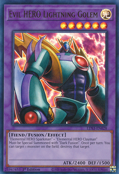 Evil HERO Lightning Golem [LDS3-EN028] Ultra Rare | Deep Dive Games St. Marys