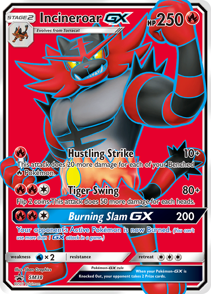 Incineroar GX (SM38) [Sun & Moon: Black Star Promos] | Deep Dive Games St. Marys