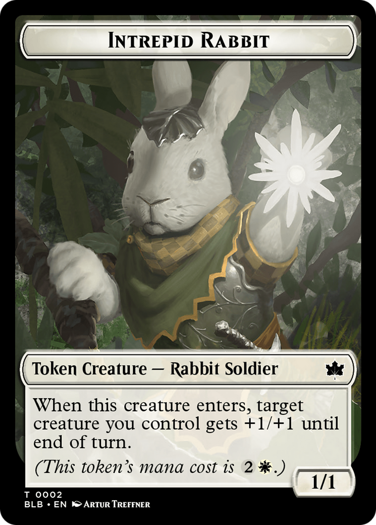 Intrepid Rabbit Token [Bloomburrow Tokens] | Deep Dive Games St. Marys