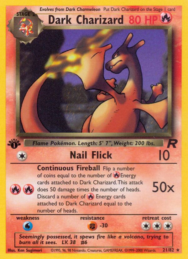 Dark Charizard (21/82) [Team Rocket 1st Edition] | Deep Dive Games St. Marys